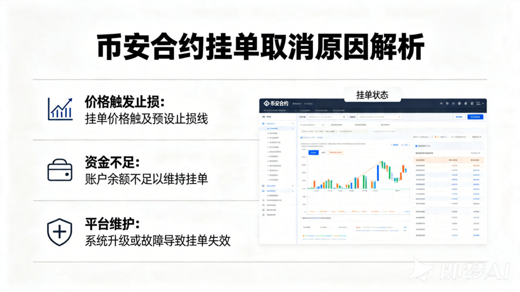 jimeng 2026 04 21 8523 帮我生成币安合约只做挂单为什么会被取消白色主题图片