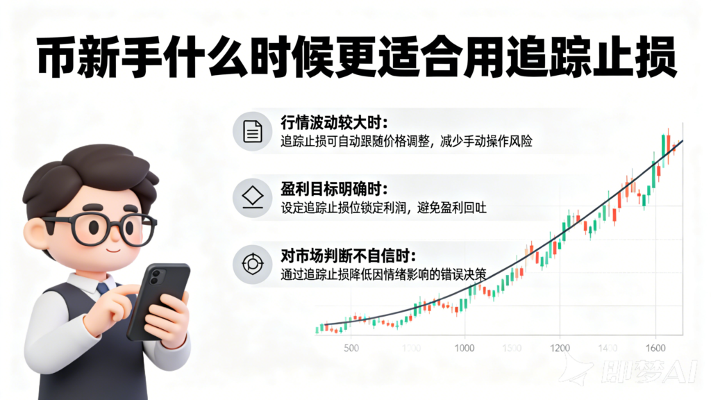 jimeng 2026 04 23 5690 帮我生成币新手什么时候更适合用追踪止损白色主题图片